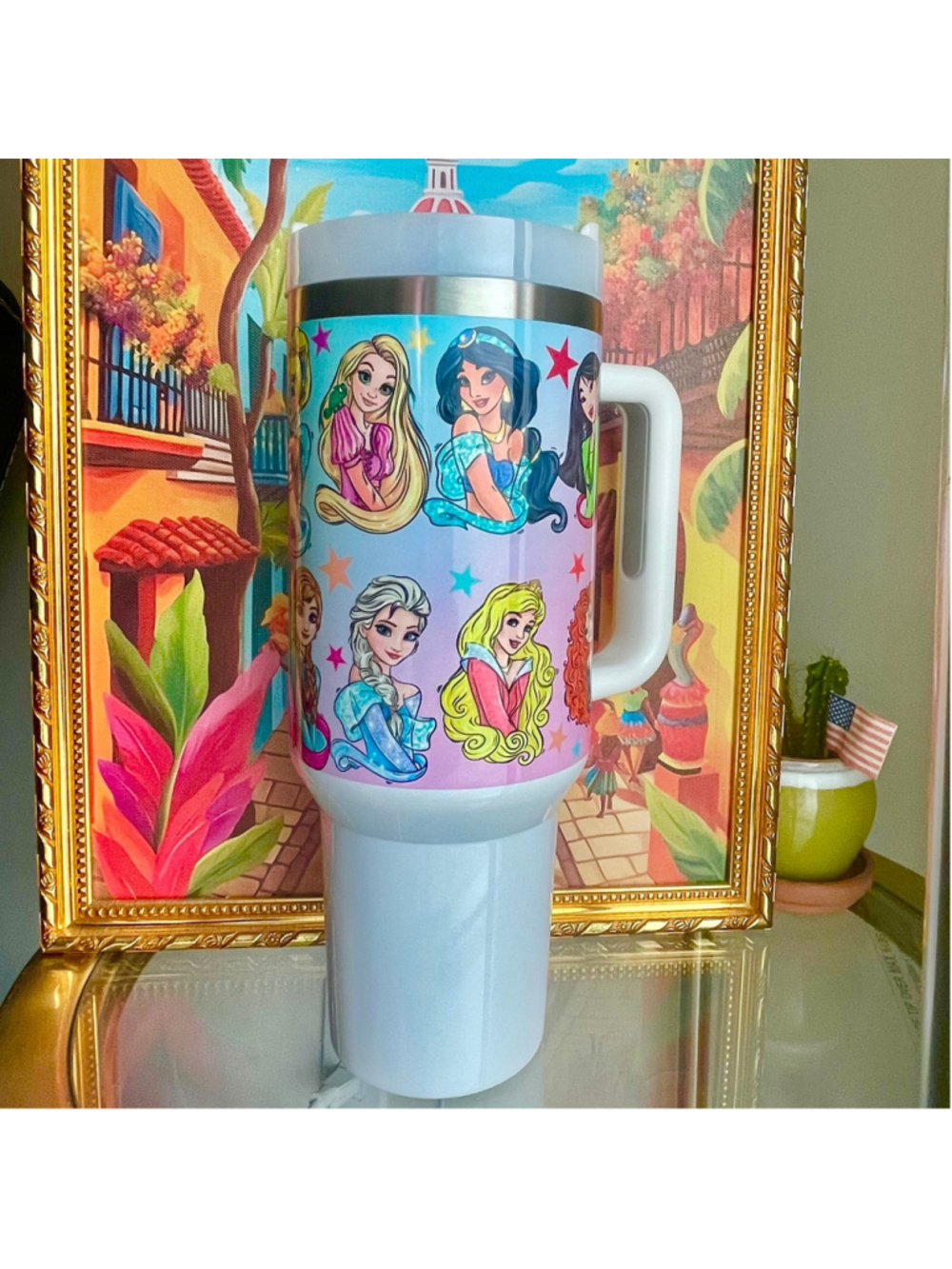 Disney Princess Brand new 40 oz double wall stainless travel office tumbler  Di